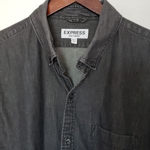 🔥3/$45 or 5/$60🔥  EXPRESS Long-Sleeved Soft Wash Grey Shirt